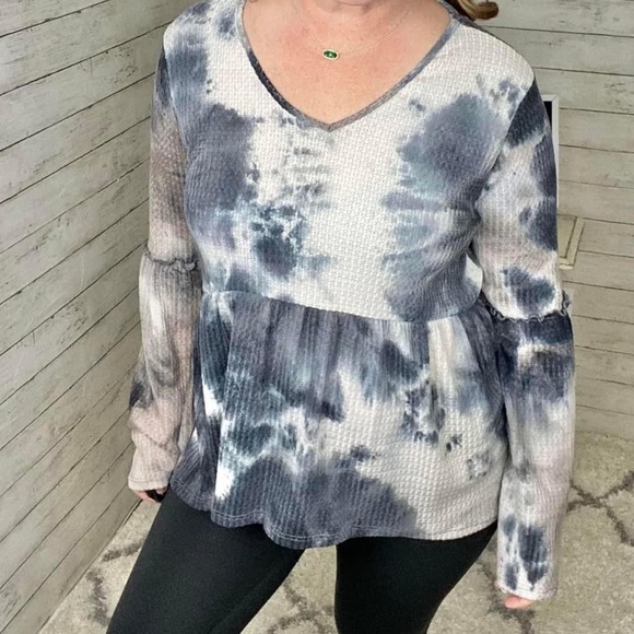 Tie Dye Baby Doll Style Top - Picture 2 of 2